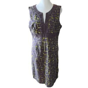 Boden Purple and Green Sleeveless dress Size 10L
